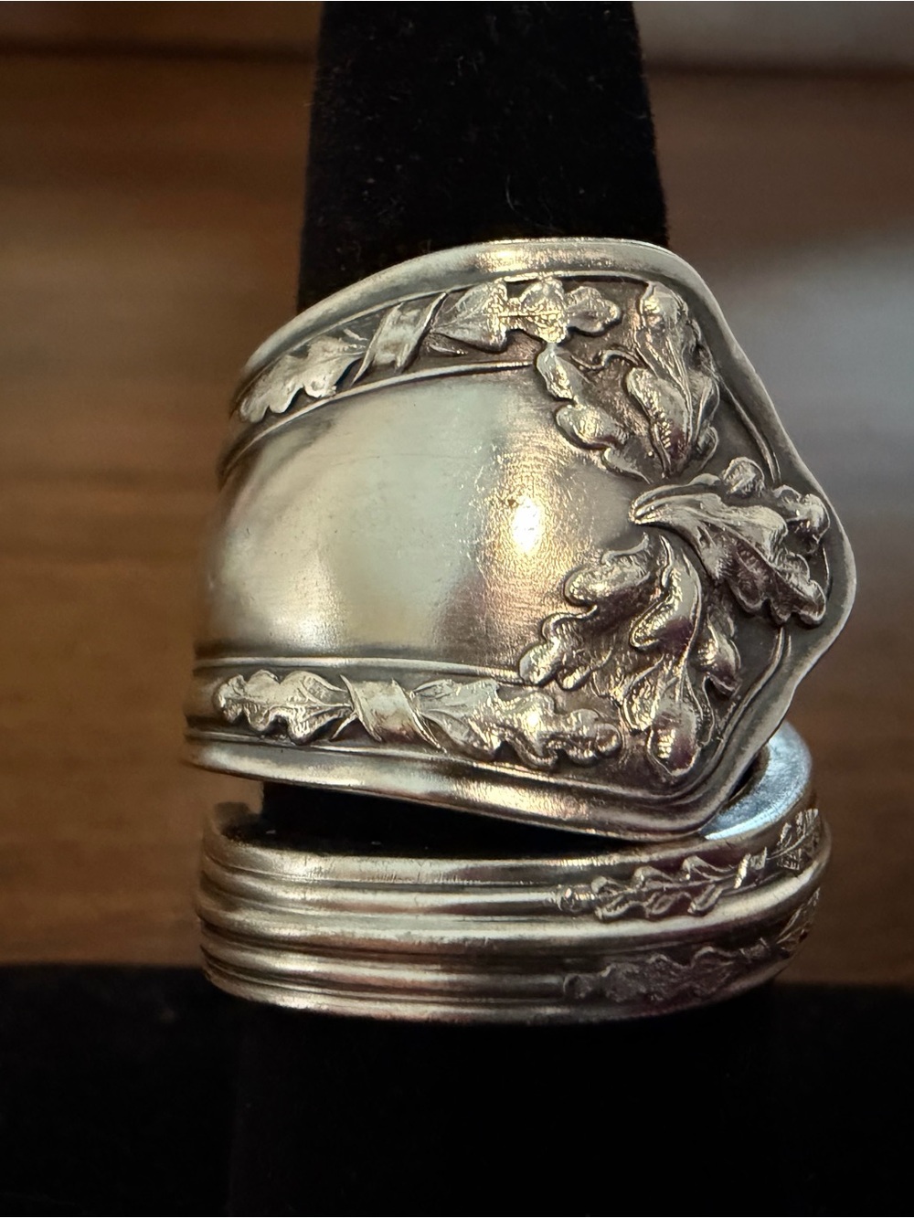Leaf Detailed Wrap Spoon Ring